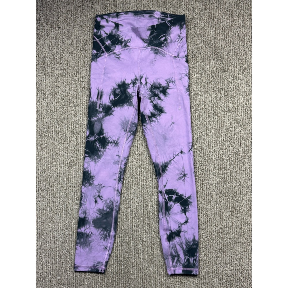 Lululemon Power Thru High-Rise Tight 25" Womens 6 Tie Dye Wisteria Purple Grey